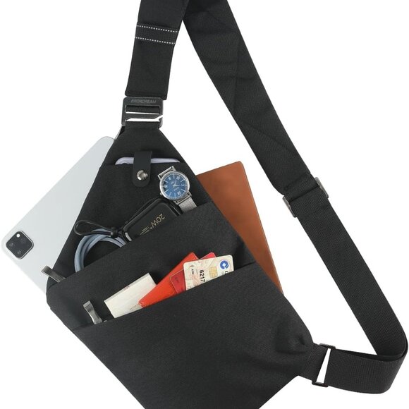 Anti Theft Crossbody Bag for Men Women - Slim Sling Bag Crossbody Shoulder Bag f